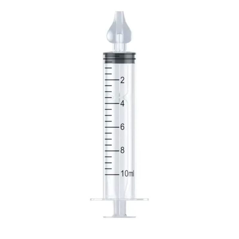 Kit 2 lavador nasal seringa 10ml com ponteira de silicone aspirador nasal infantil