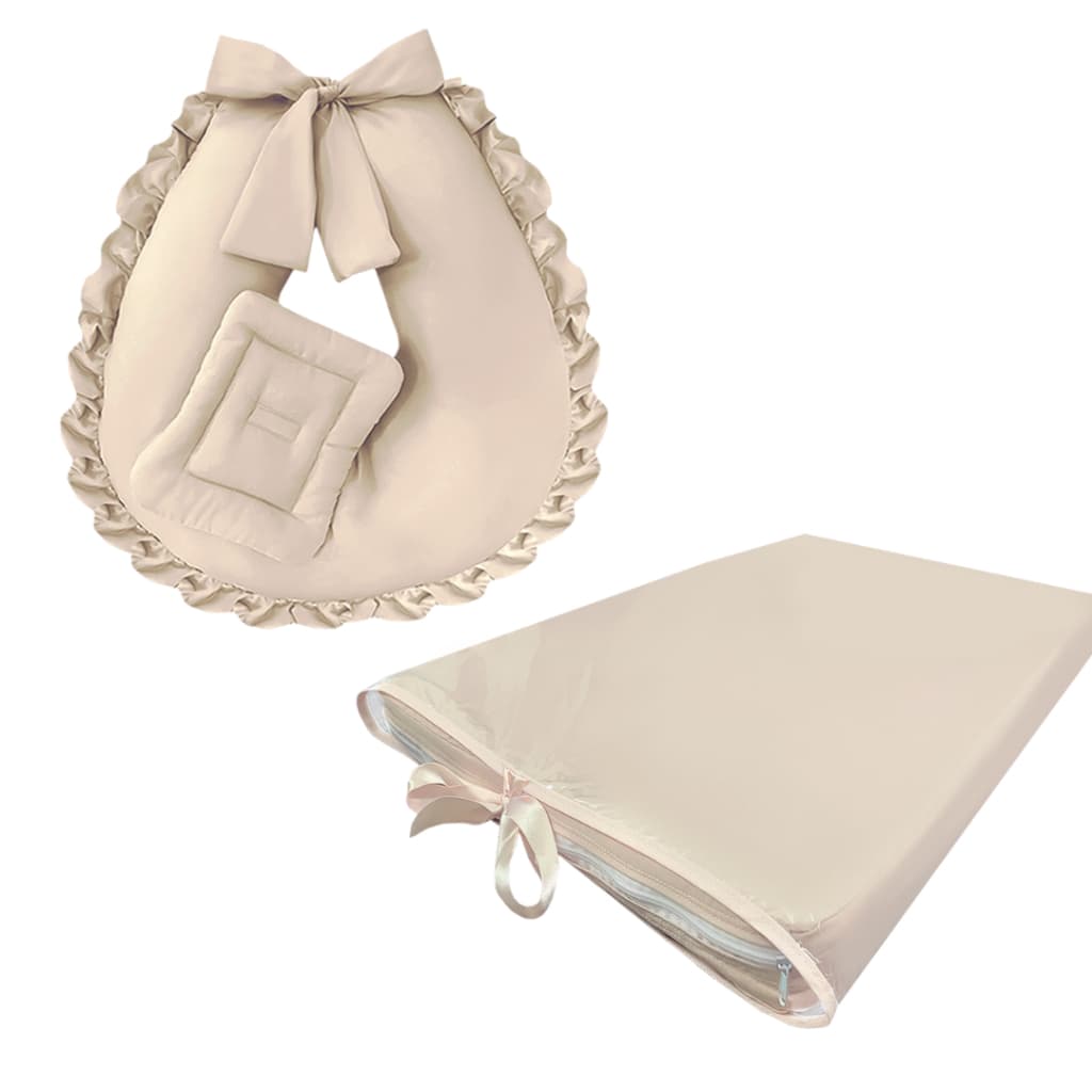 Kit Almofada de Amamentação, Apoio de Amamentar e Trocador de Cômoda para bebe - 3 Peças