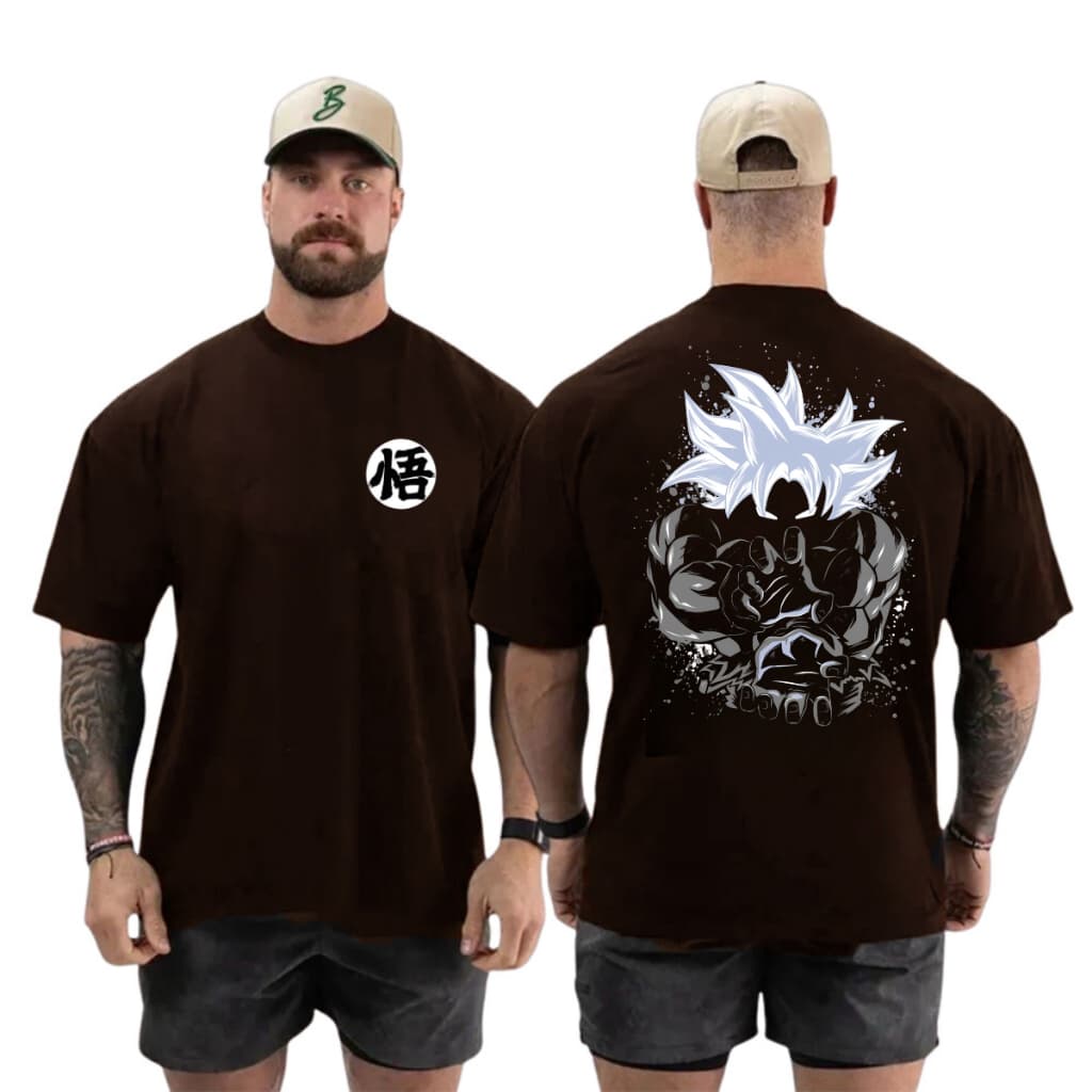 Camiseta Camisa Oversized Academia Goku GYM Tshirt 100% Algodão Lançamento
