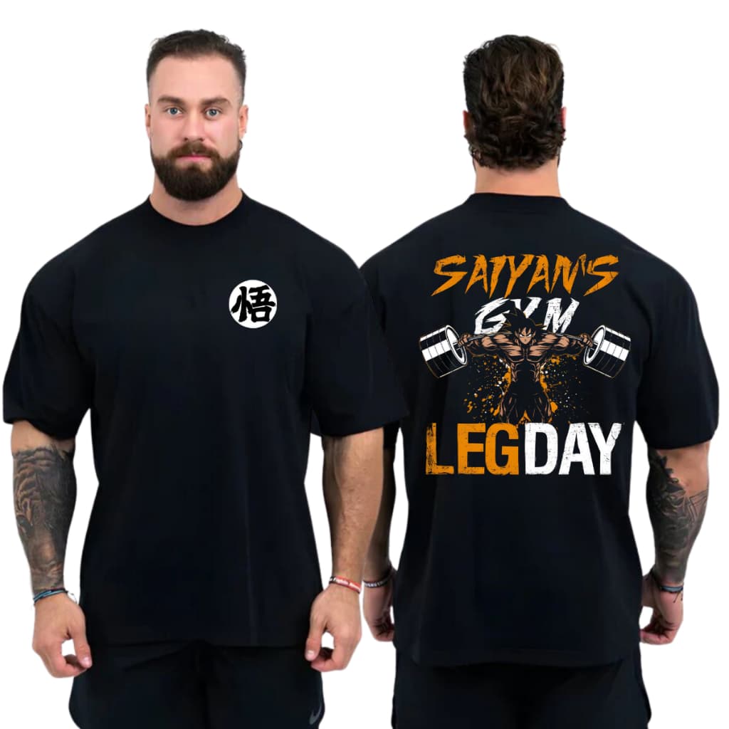 Camiseta Oversized Academia Goku Legday GYM Estampado Tshirt Algodão 100%