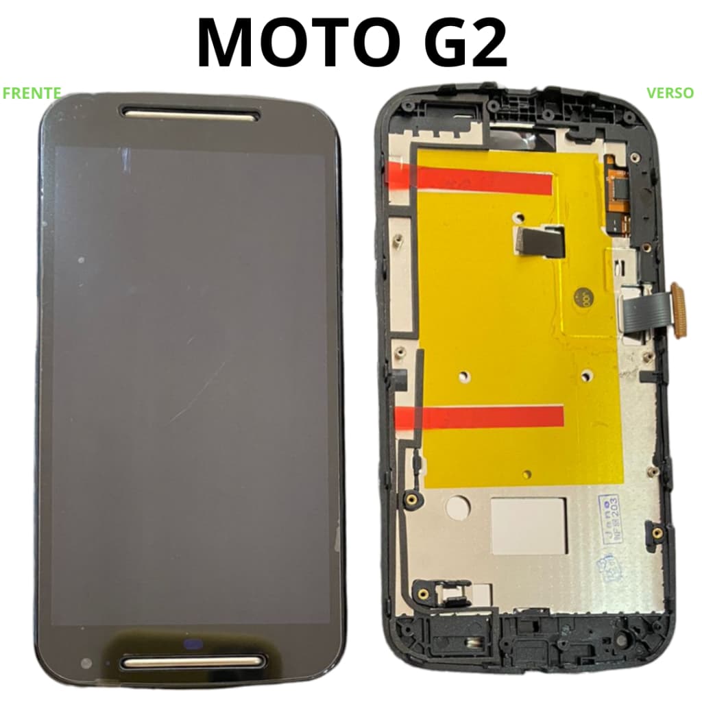 Tela Frontal Display Moto G2 Touch Incell
