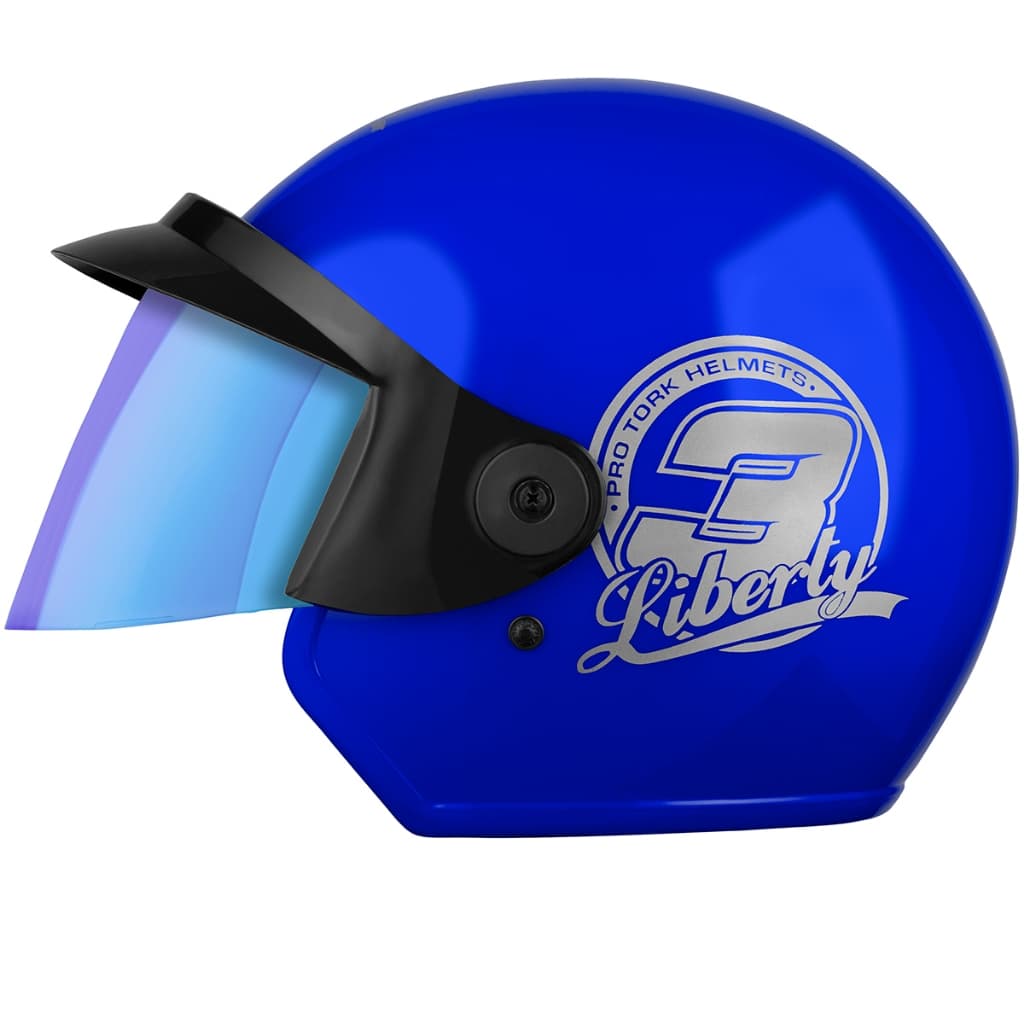 Capacete Moto Aberto Urbano Pro Tork Liberty 3 Solid Viseira Camaleão Espelhada Feminino Masculino