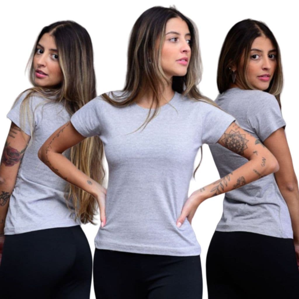 Kit 10 Camisetas Feminina Lisa Atacado Básica Diversas Cores - G Fashion Modas