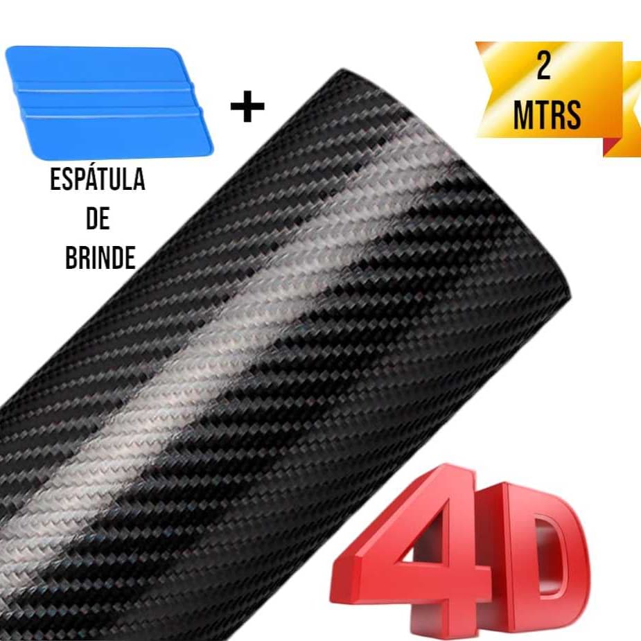 Adesivo Fibra De Carbono Envelopamento 2m X 40cm promoção