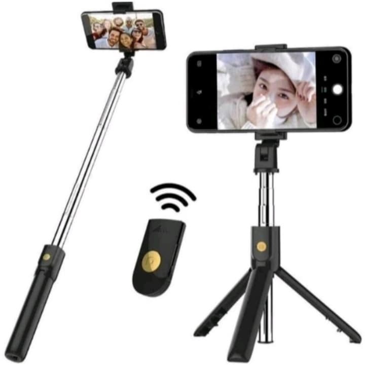 Bastão Pau Selfie Tripé Controle Bluetooth Retrátil Celular