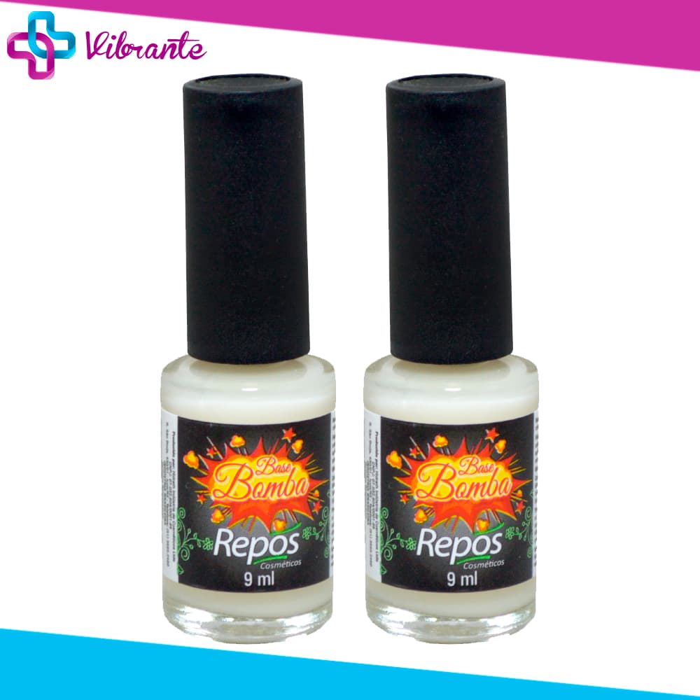Kit 2un - Base Bomba Repos Fortalecedora de Unhas - Manicure