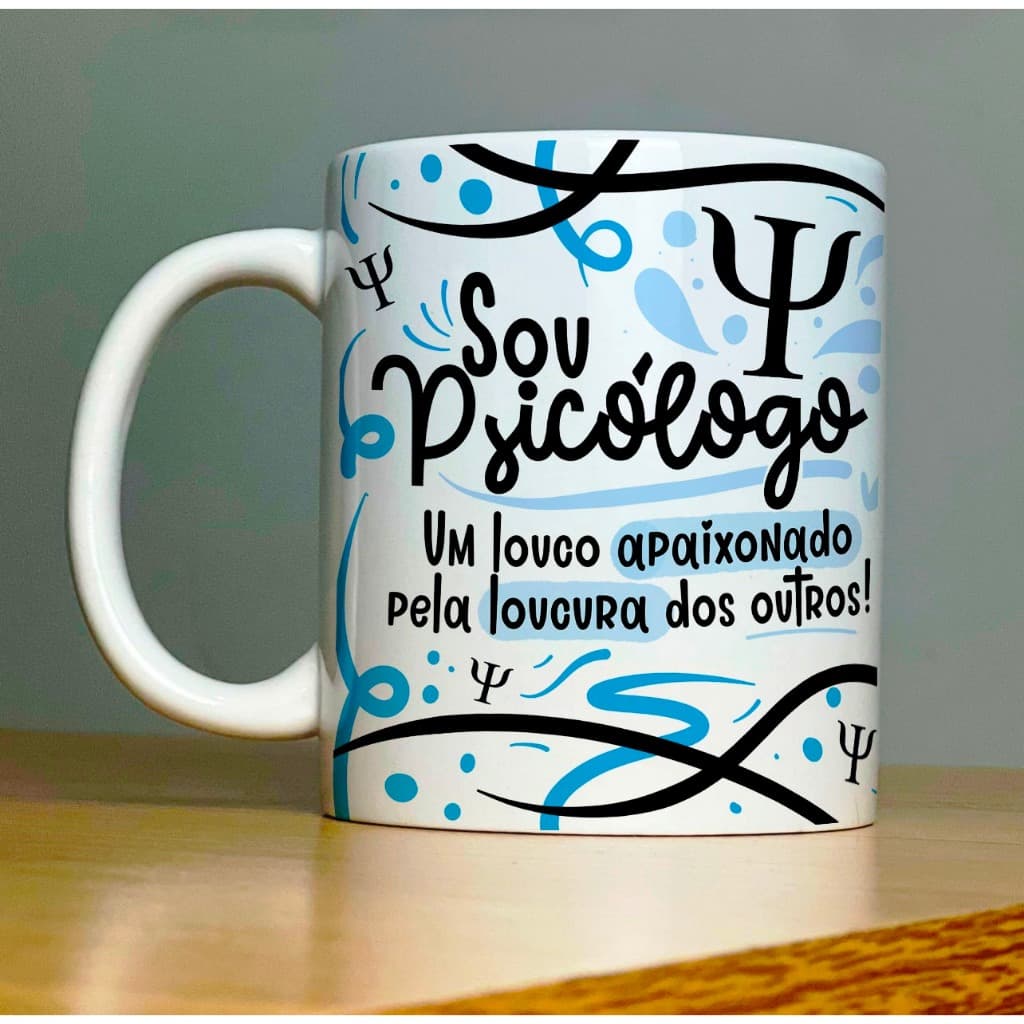 Psicólogo ou Psicóloga - Caneca Personalizada Profissões