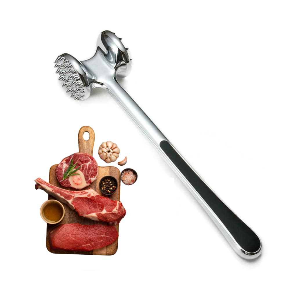 Martelo Batedor Amassador Amaciador De Carne Bife Gourmet