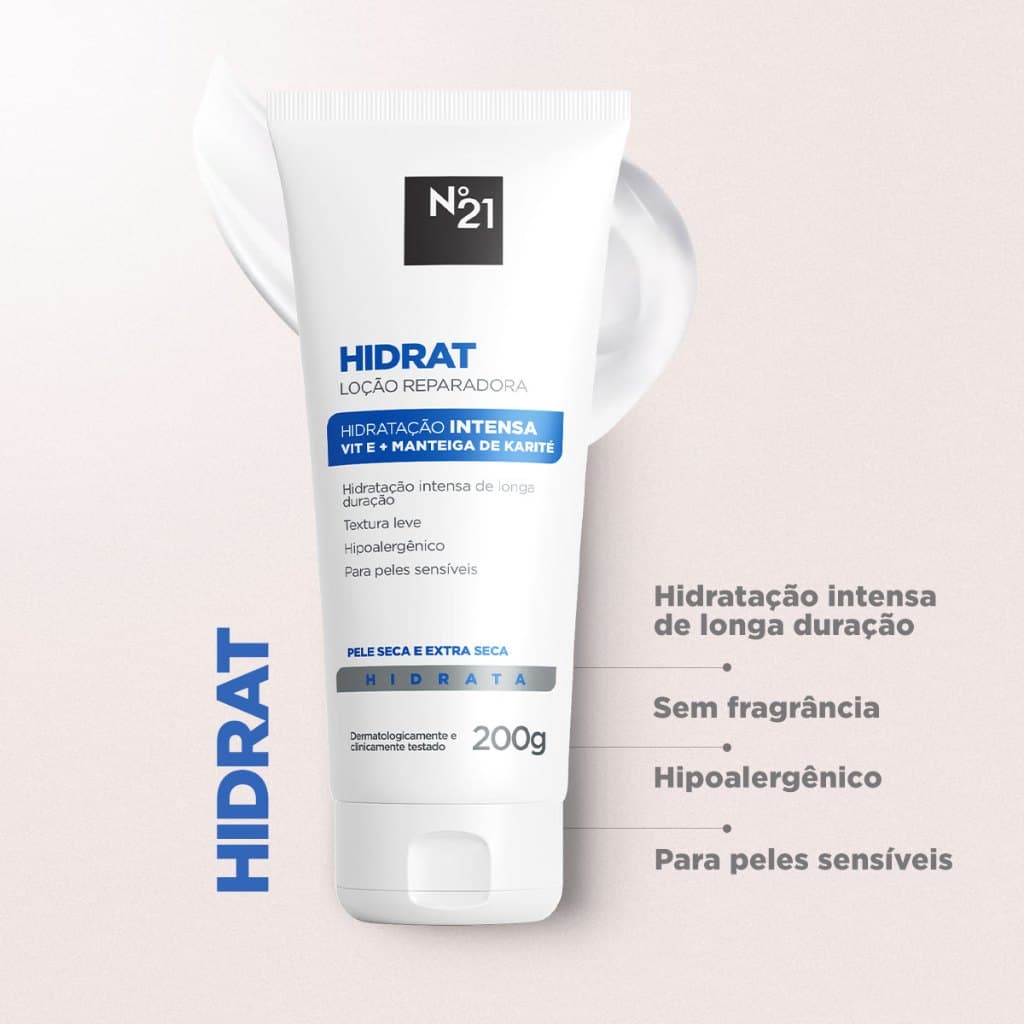CREME E LOÇÃO CORPORAL HIDRATAÇÃO INTENSA N21 - 200g