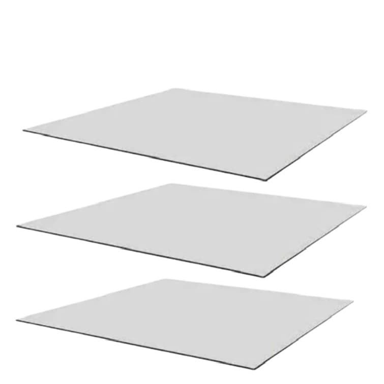 3 Vidros Modulado Para Balcão 30x30 Temperado 4mm Incolor