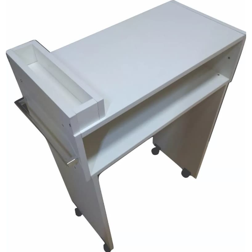 Mesa Manicure 60cm C/ Rodas C/ Alças E Compartimento