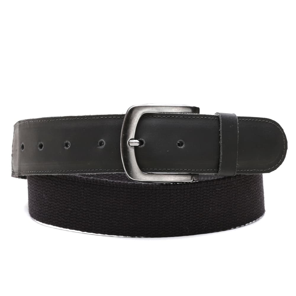 Cinto masculino gorgurão + couro moderno fashion casual versátil estiloso acessório masculino