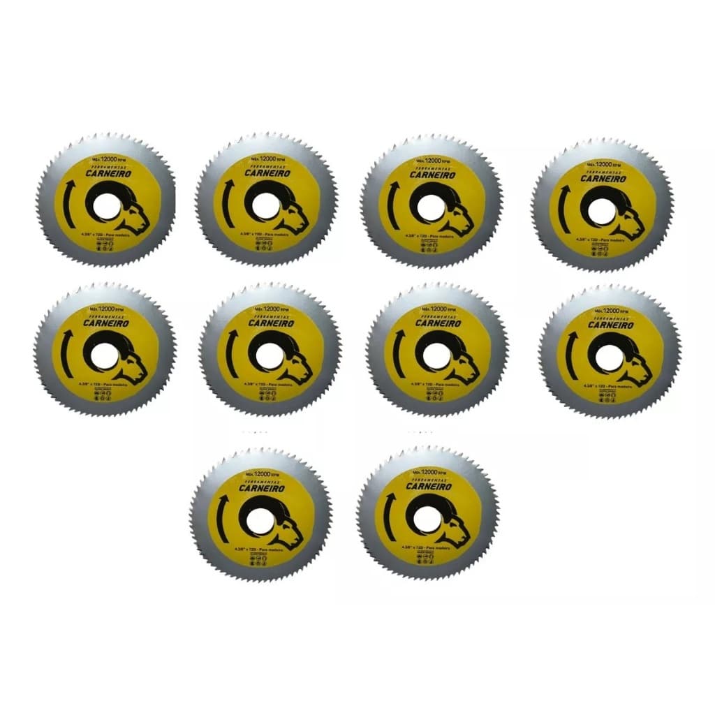 Kit 10 Disco De Corte Para Madeira Makita 110mm X 20mm 72 Dentes Carneiro