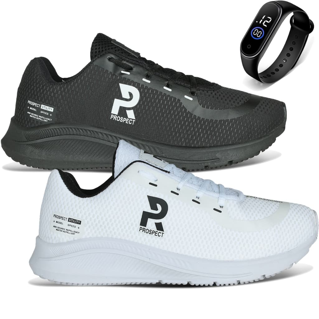 Kit 2 Tênis Masculino Prospect Speed Original Qualidade Premium Oferta + Relógio LojaReact