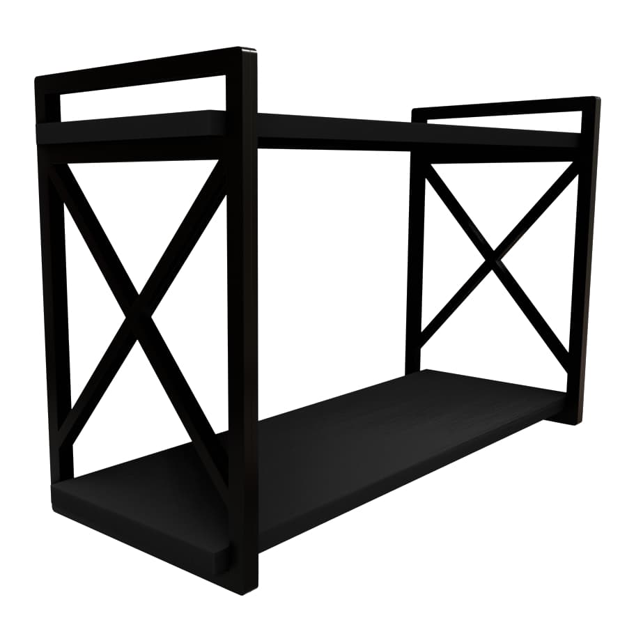 Prateleira MDF Preto 20x60 cm Design Industrial Moderno e Instalação Fácil