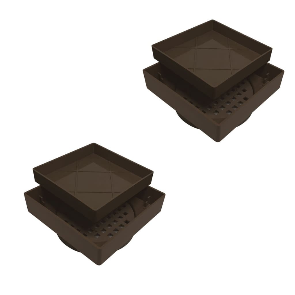 Kit 2 Ralo 15x15 Oculto Seca Piso/porcelanato Inteligente Marrom