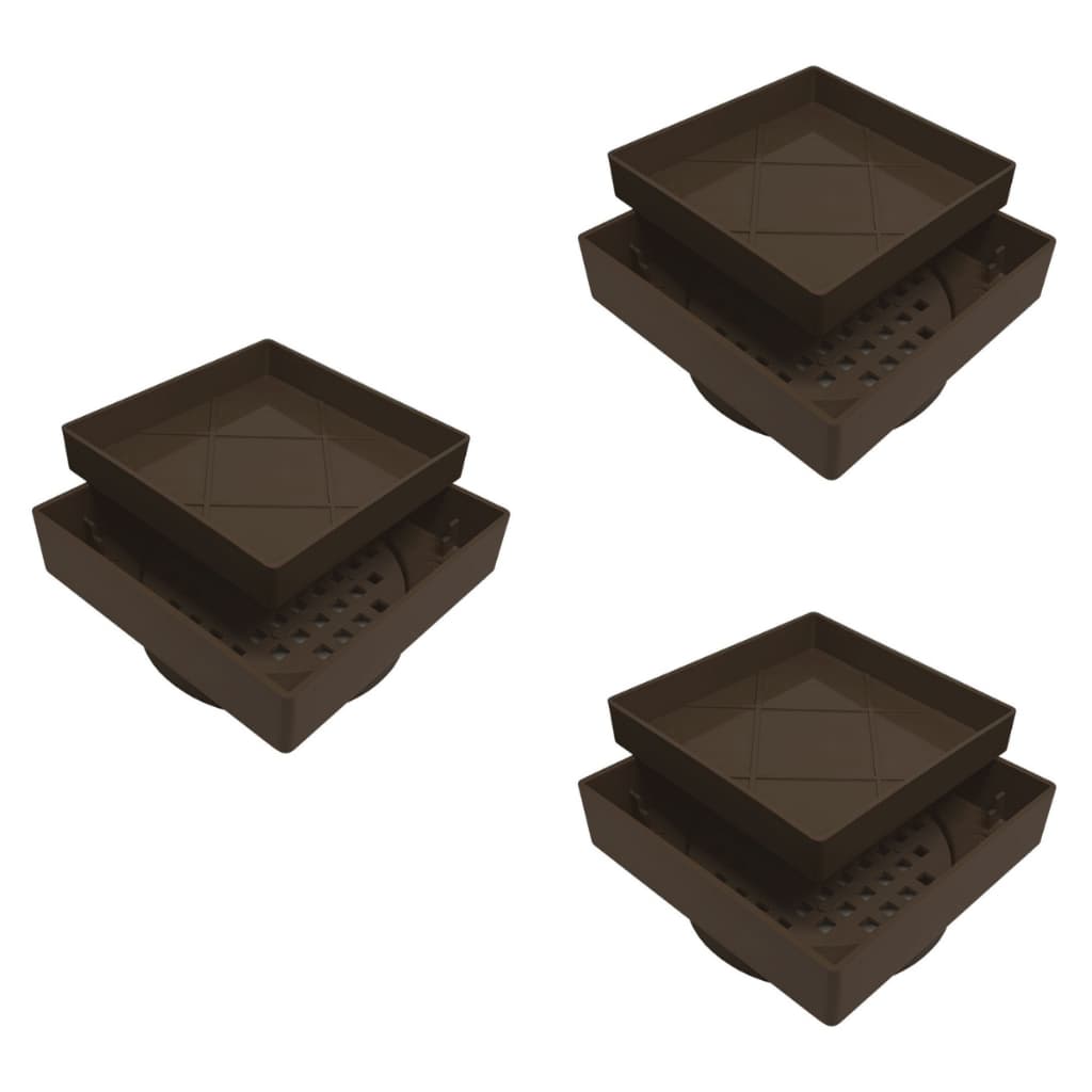 Kit 3 Ralo 15x15 Oculto Seca Piso/porcelanato Inteligente Marrom