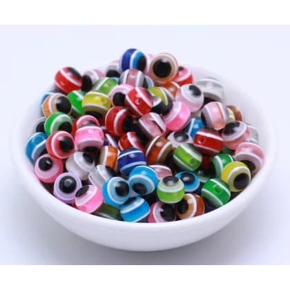 Bolinha Miçanga para pesca Olho Grego Para Múltiplas Cores 8mm isca artificial