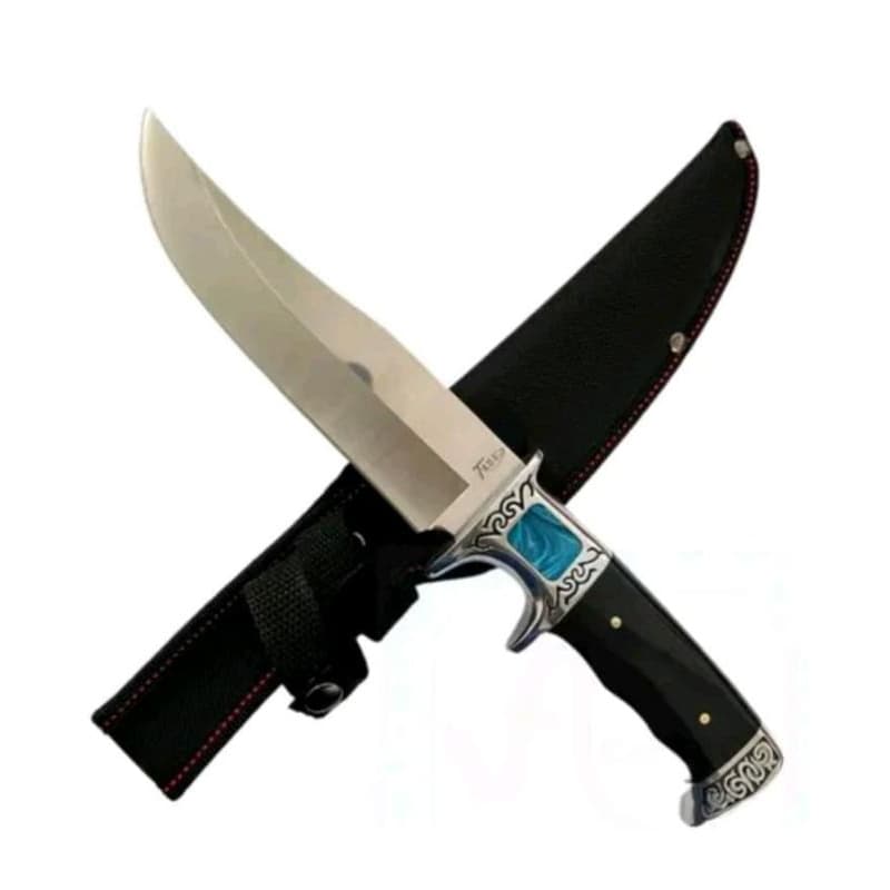 Faca Esportiva Faca pedra Azul Faca para pesca churrasco trilhas