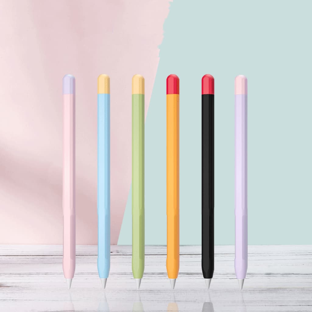 Capa Case de Proteção de Silicone Para Apple Pencil 2 Geração Tampa Com Duas Cores