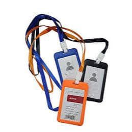 Porta Crachá Ajustável com Cordão – Ideal para Cartão de Identificação, Trabalho