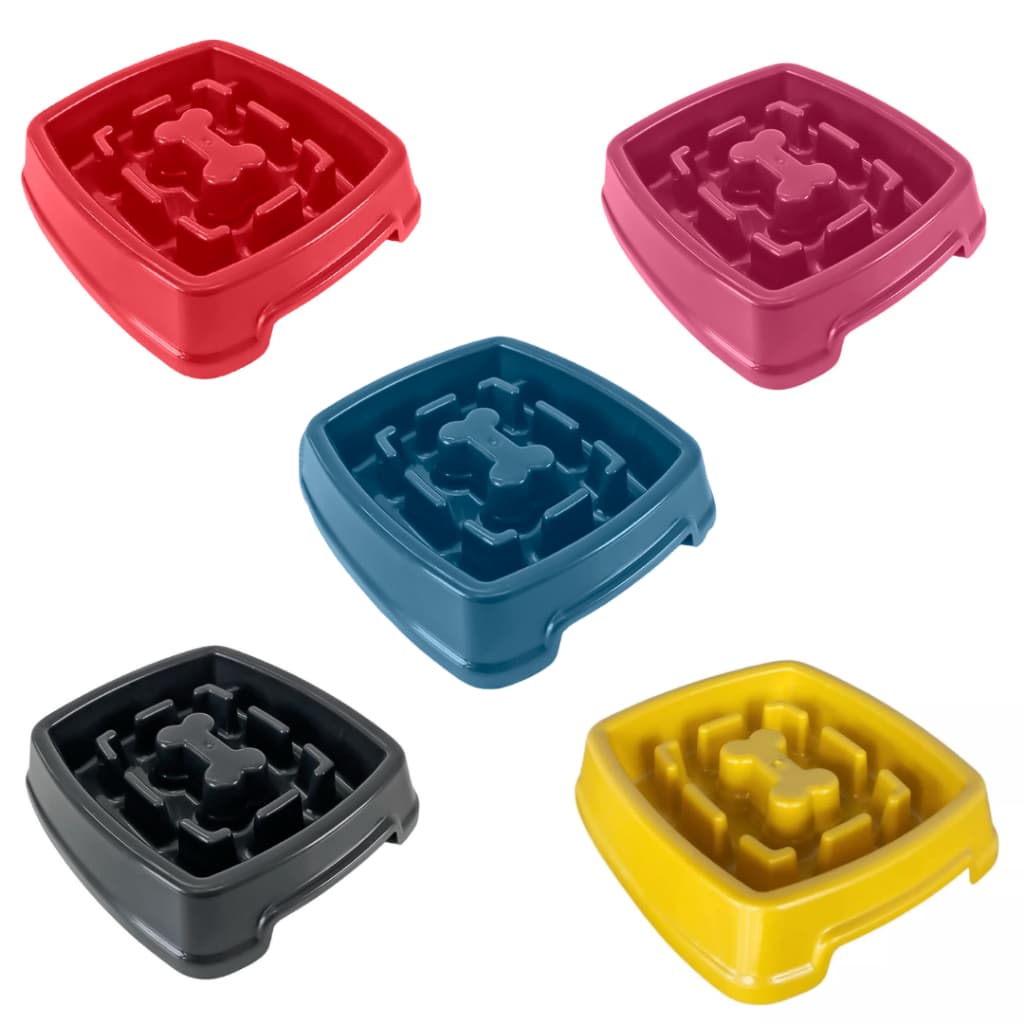 Kit com 2 unidades Comedouro Lento Educador Interativo Para Cães 650ml
