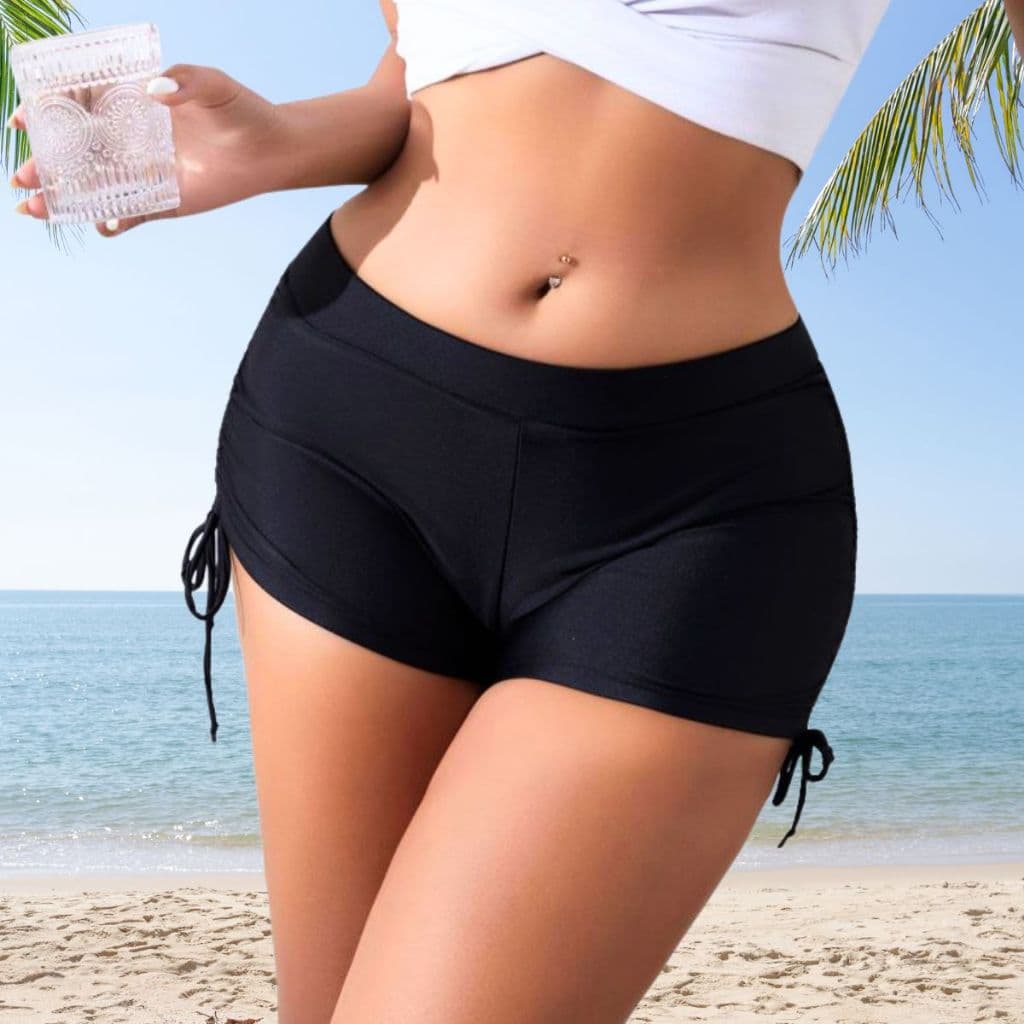 Biquíni Shortinho Feminino Shorts Sunquíni Calcinha Praia Moda Verão Proteção UVA50+