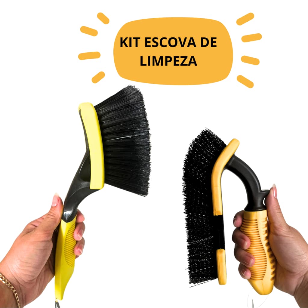 Kit Escova De Limpeza de Carros Kit de Escovas Automovel kit de esova de limpeza de Tapetes