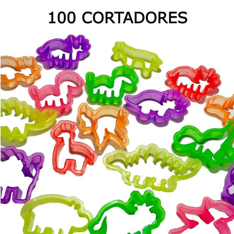 100 Moldes para massa de modelar cortador forminha para kit festa infantil lembrancinha