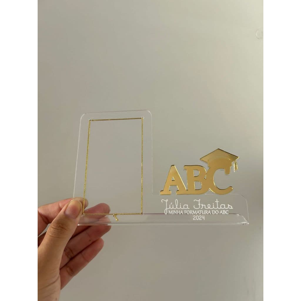 PORTA RETRATO ABC PARA FORMATURA EM ACRILICO PERSONALIZADO