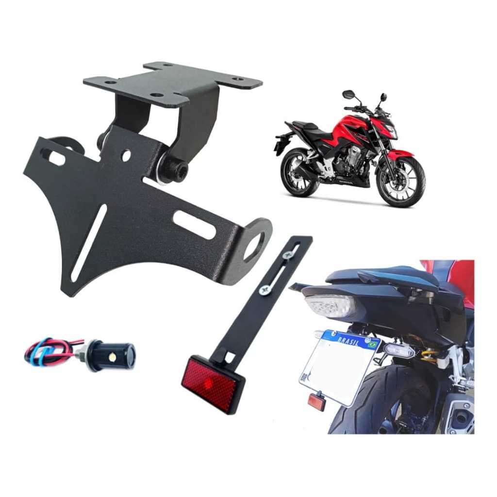 Suporte De Placa Eliminador Rabeta Honda Cb300f Twister 2023 diante