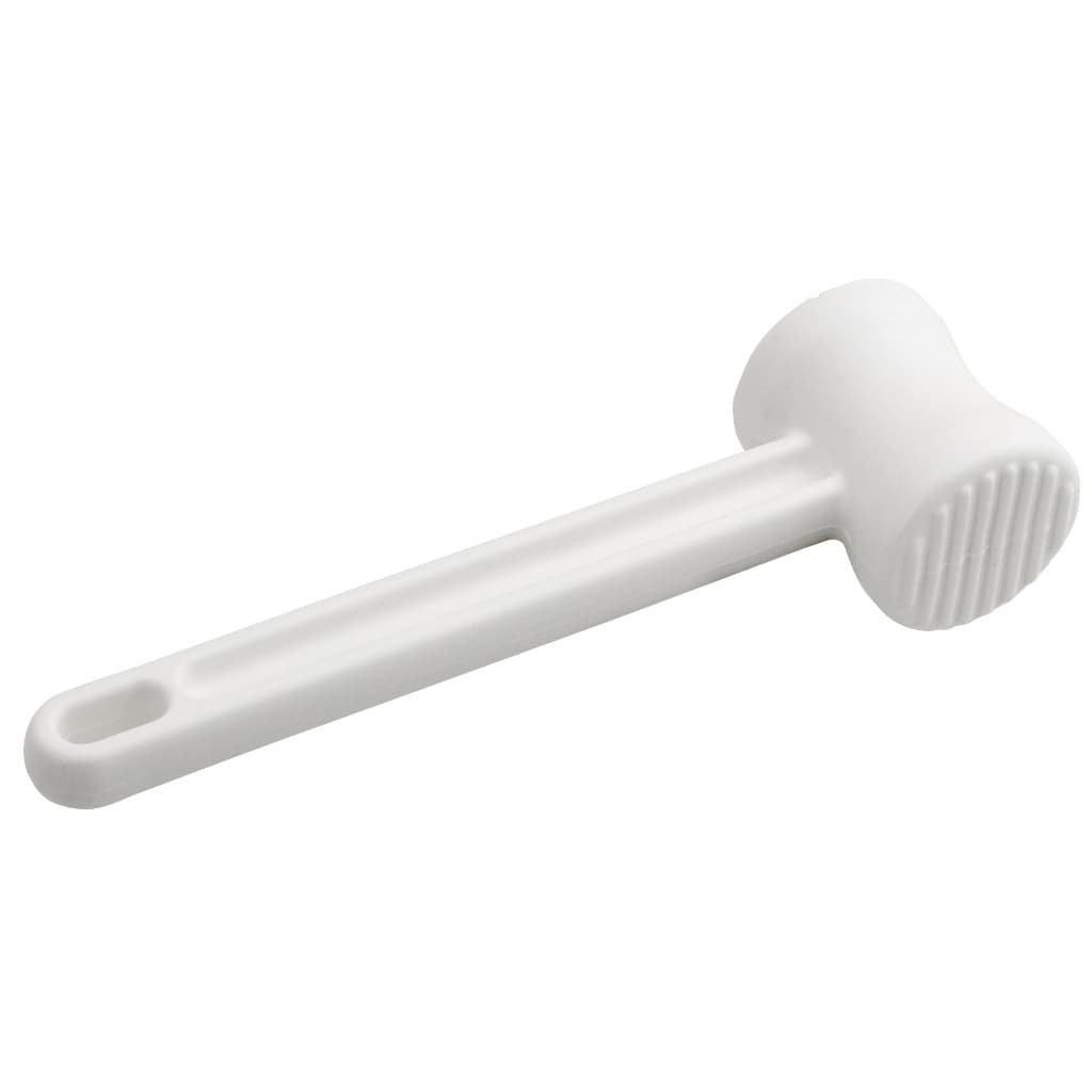 Batedor de carnes duplo 28 cm branco polipropileno martelo amaciador bifes