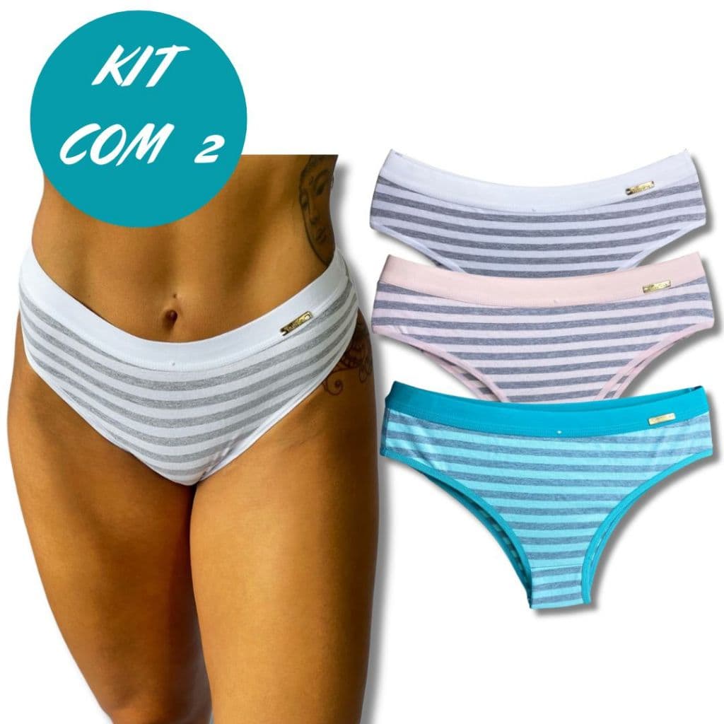 Kit 2 Cueca Feminina Calcinha Keslye Confort