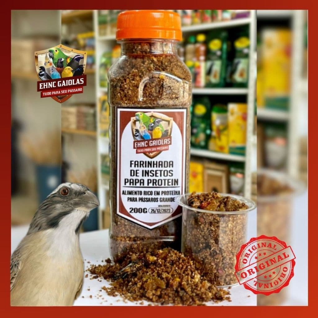 Farinhada de insetos Papa Protein 200g - Pássaros Grande