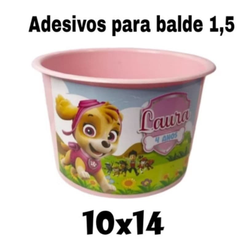 Adesivos  personalizados para balde de 1,5
