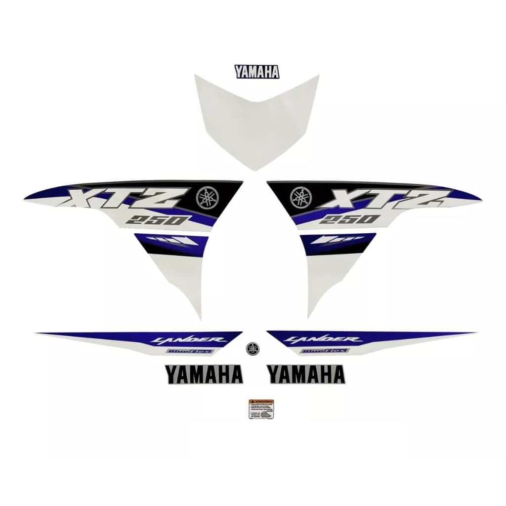 Kit Adesivos Compatível Xtz 250 Lander 2016 Azul
