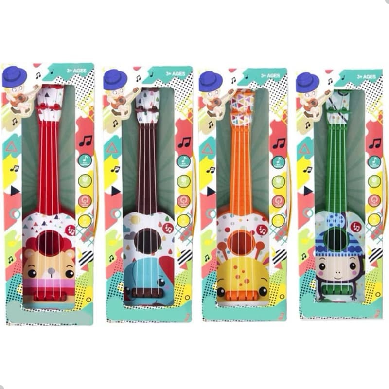 Violão Bichinhos Brinquedo Infantil Instrumento Musical 30cm
