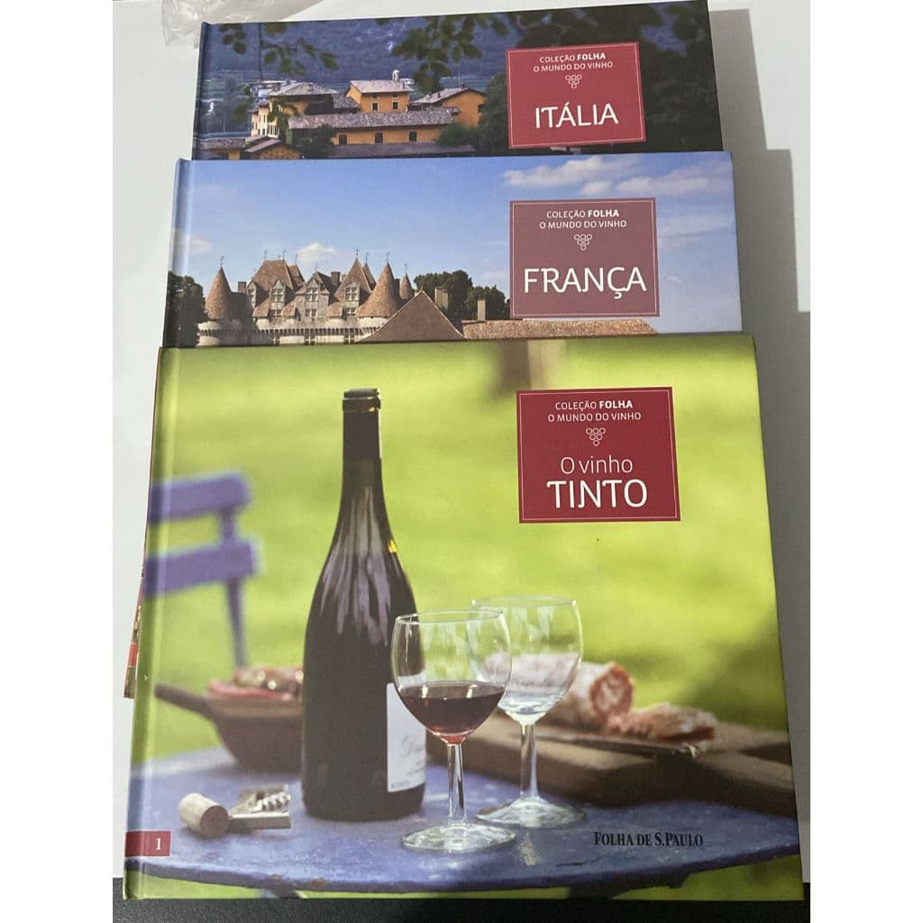 Coleção folha o mundo do vinho livros de capa dura