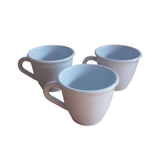 Conjunto 4 Xícaras para Café Acrílico 50 ml - Branca