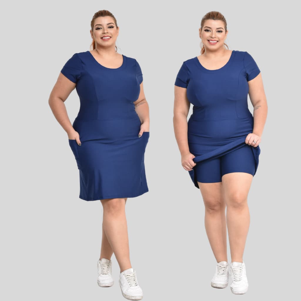 Vestido Macaquito Fitness Moda Evangélica Modesta Conforto Atividades Treino Plus