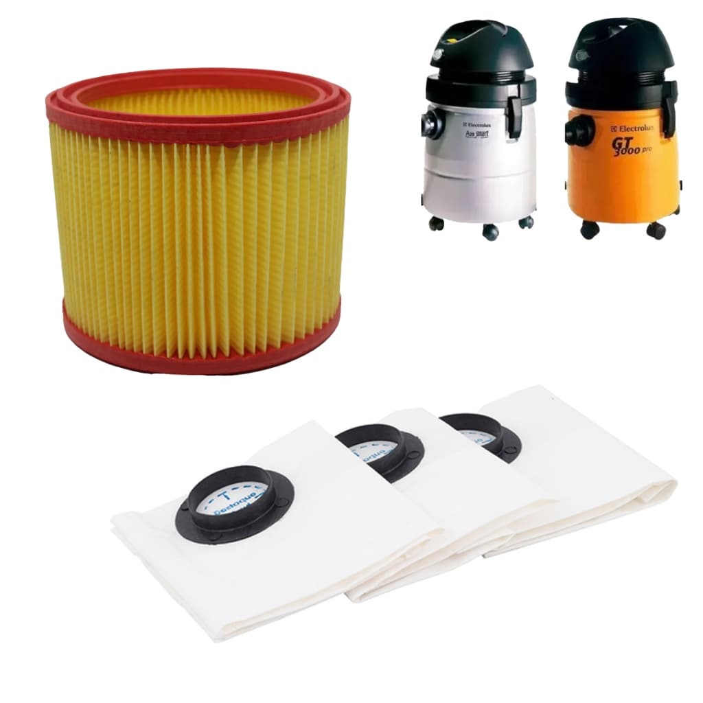 Kit Aspirador A20 Saco Aspirador de pó + Filtro Sanfonado Permanente
