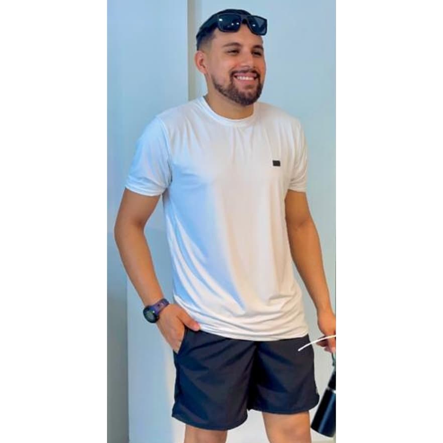 Camisetas Masculinas de Malha em poliamida Básicas Camisas Premium super macia