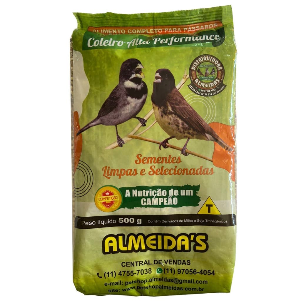 Ração Alimento Completo Nutrição Coleiro Alta Performance 500G