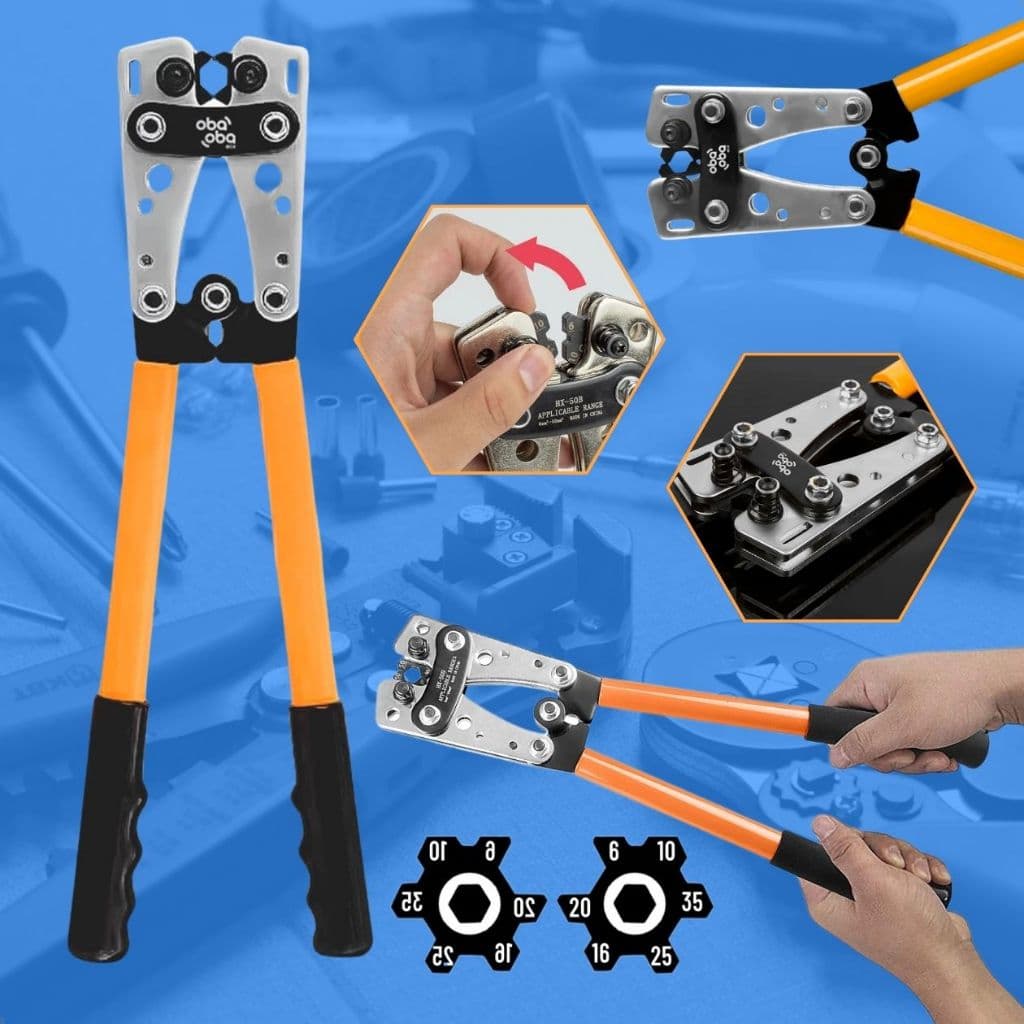 Alicate De Prensar Crimpar Cabo Para Terminal 6-50mm Bateria