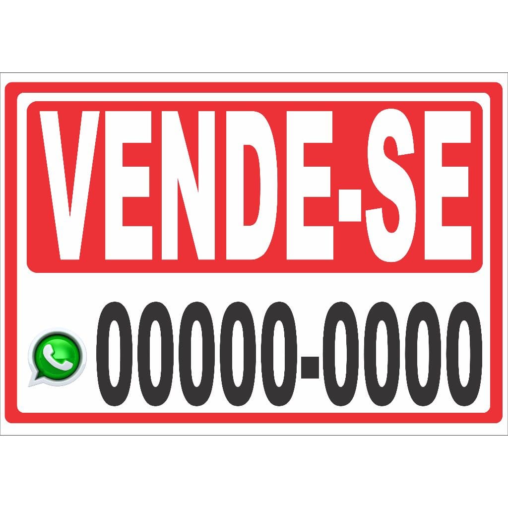 Placa de Vende-se ou Aluga-se Personalizável