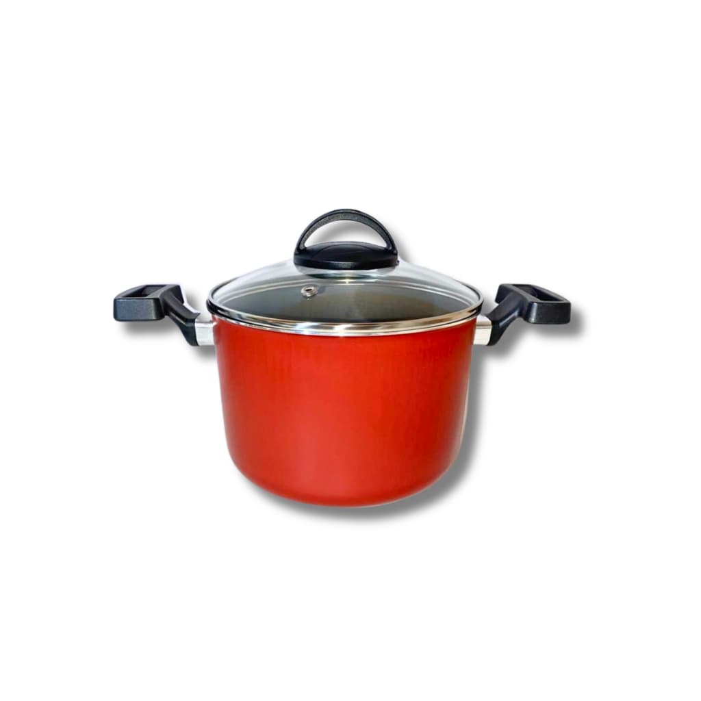 Caldeirão Panela 18cm Antiaderente Com Tampa De Vidro