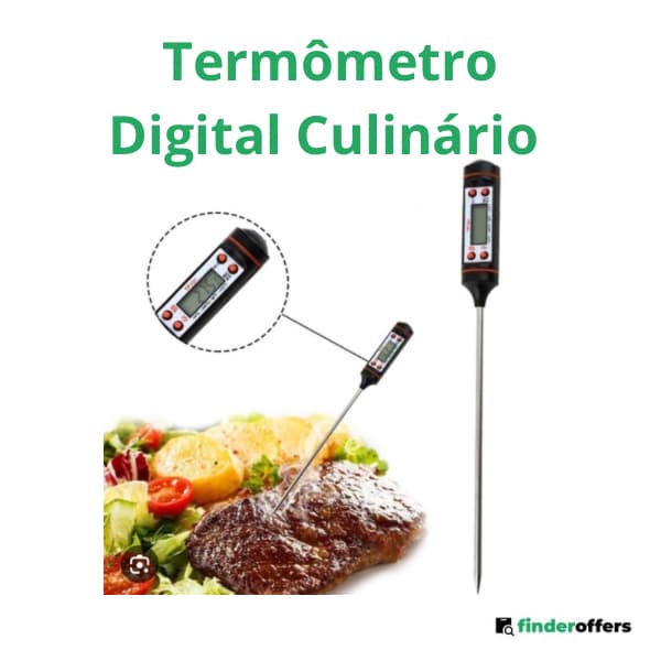 Termômetro Digital Culinário, Espeto Digital Cozinha, Temperatura da Carne, Do Óleo, Da Mamadeira.