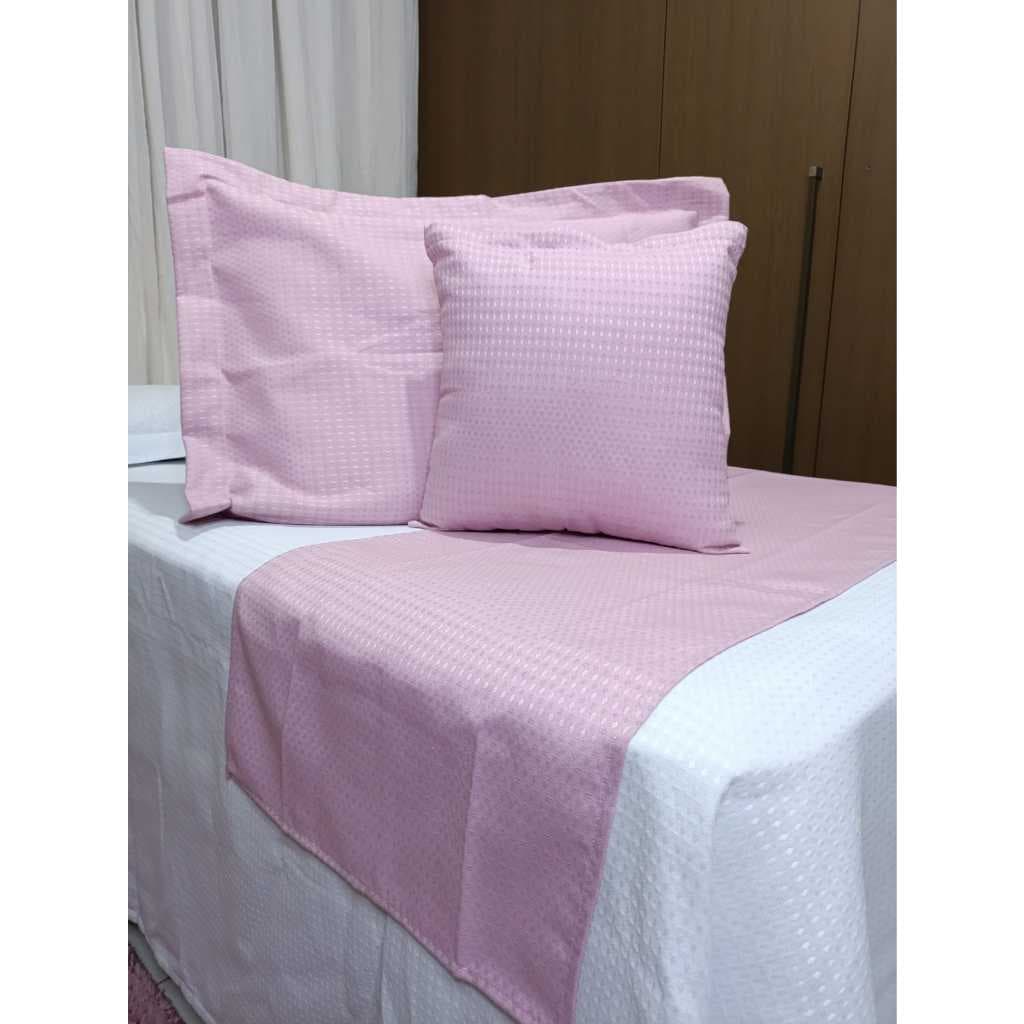 Kit Solteiro Colcha Cobre Leito Piquet Favinho 4 Peças - Conforto e Elegância para o Seu Quarto
