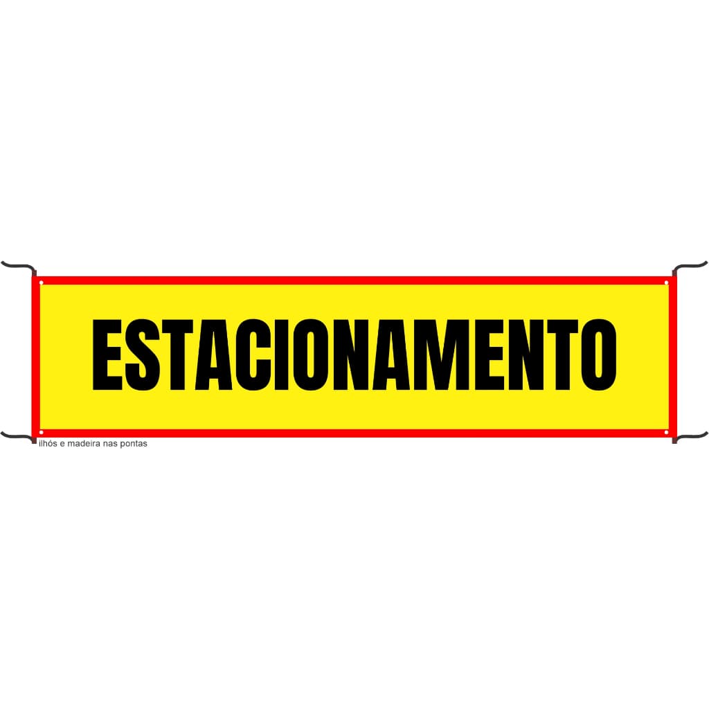 Faixa Lona Estacionamento 2 mt x 50 cm mod 02