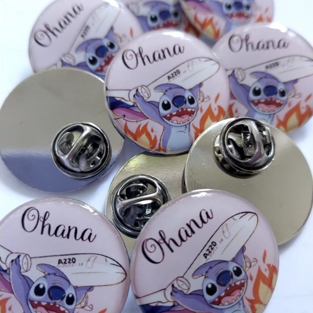 Botton de metal com adesivo resinado 3,0 cm ( pacote com 10 unidades)